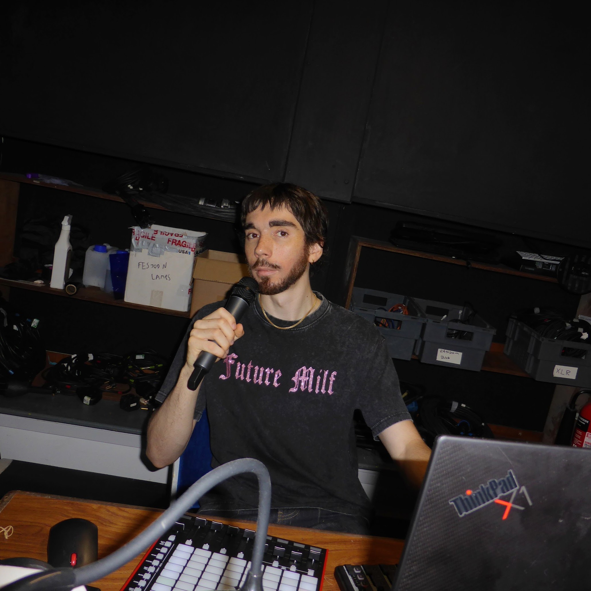 Isaac Orson Phillips in the booth